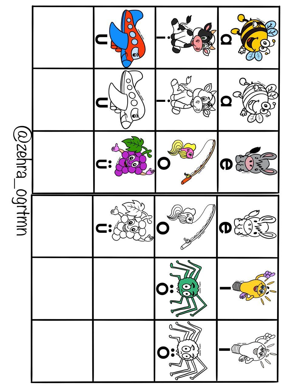 Ünlü Harfler Pano ve Defter Etkinliği