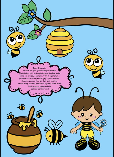 Arılı Karne Kılıfları ( Arka Kapak )