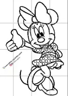 16 A4 Minnie Mouse ( RENKSİZ)