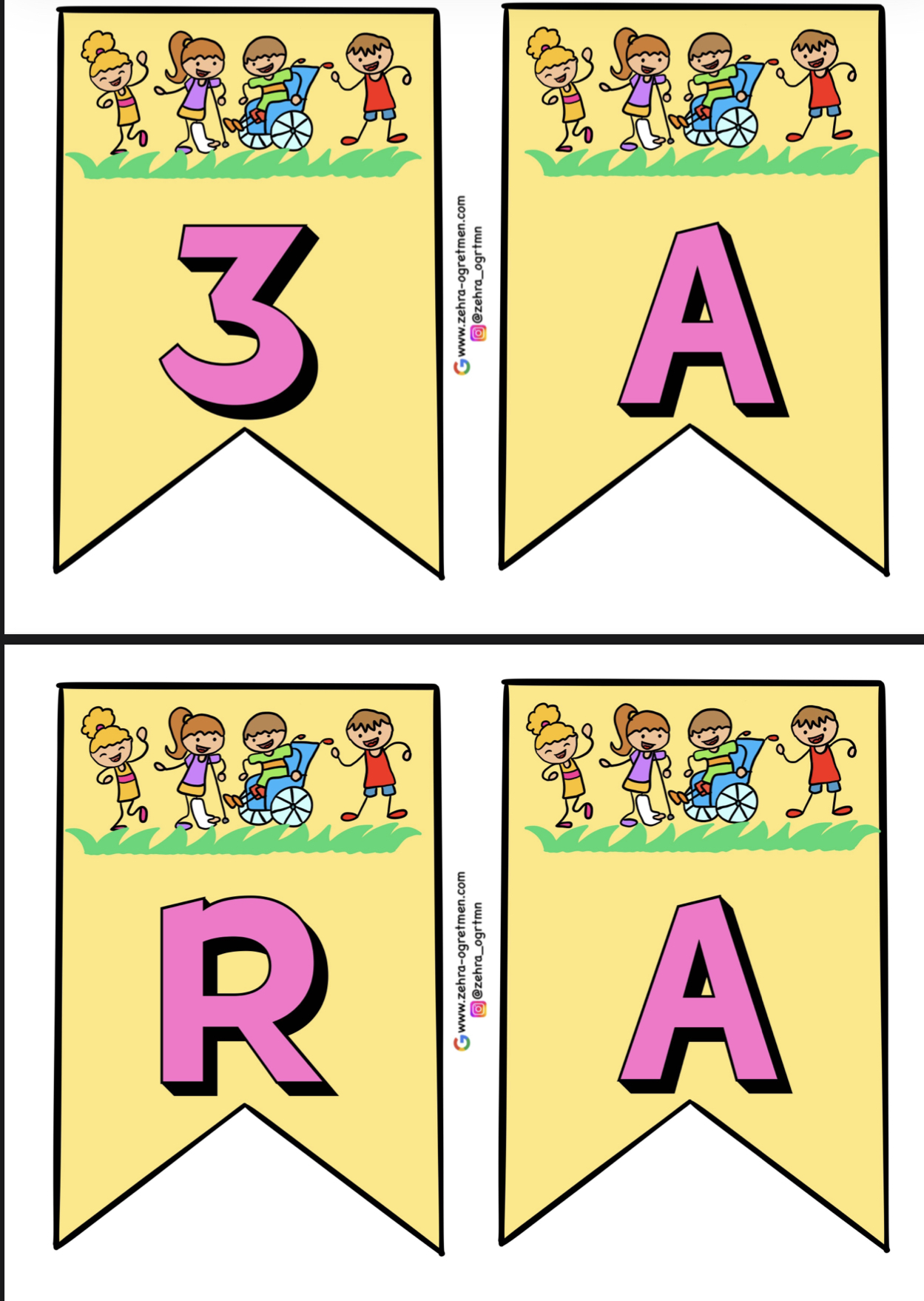 3 Aralık Dünya Engelliler Günü Flama Sarı Renk