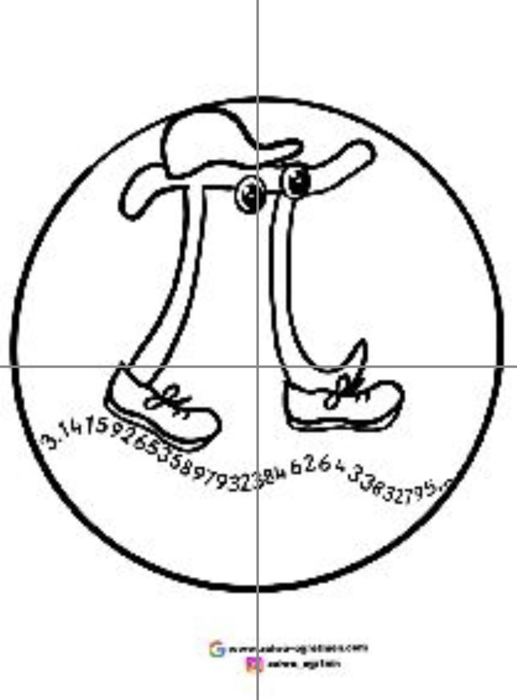 4 A4 Yürüyen Pi Görseli Renksiz