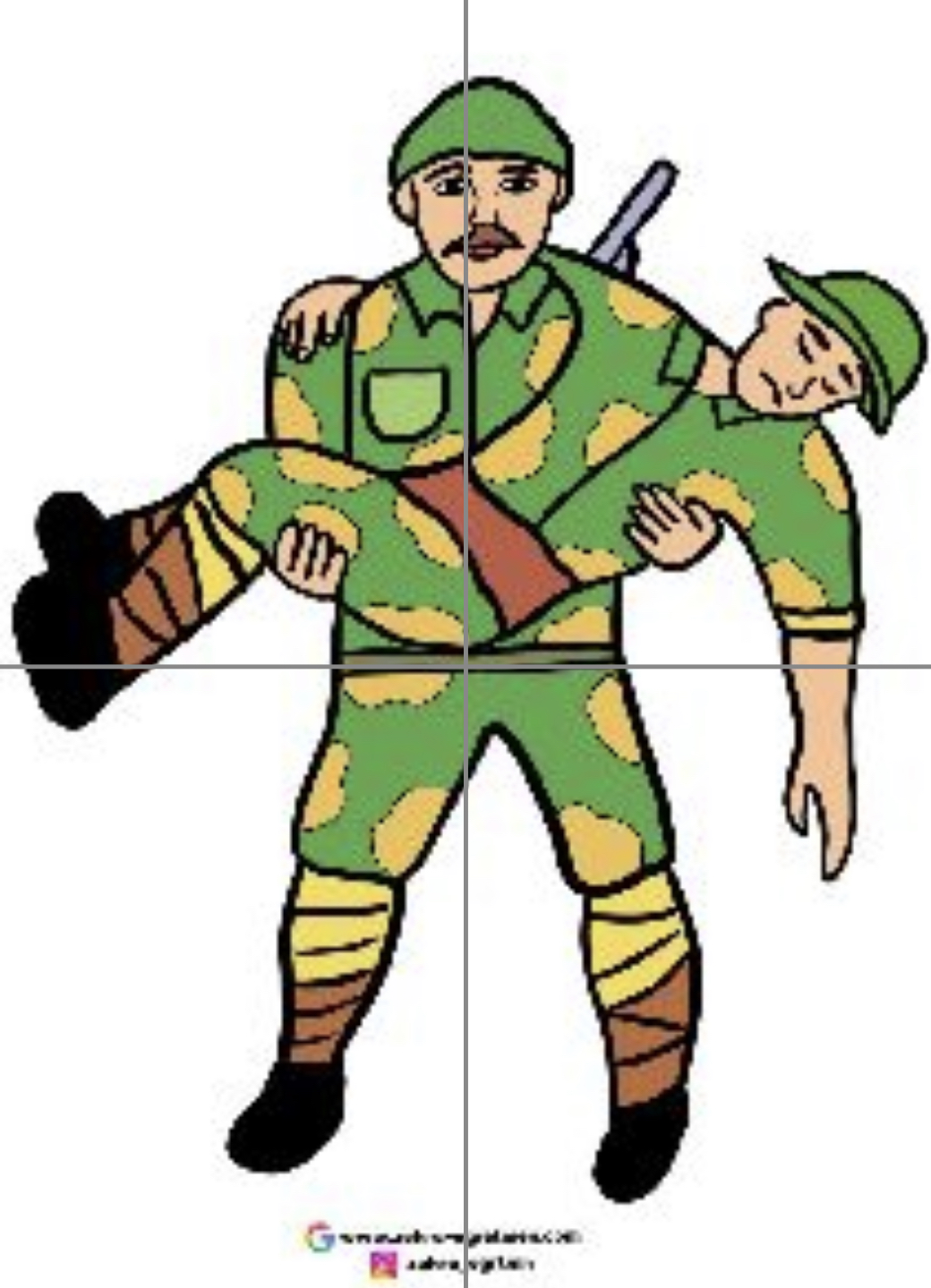 4 A4 Asker Taşıyan Asker RENKLİ