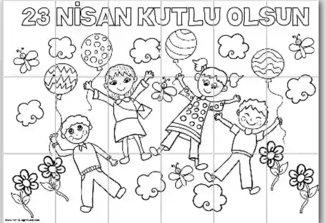 23 Nisan Kutlu Olsun Grup Boyama Çalışması 18 A4