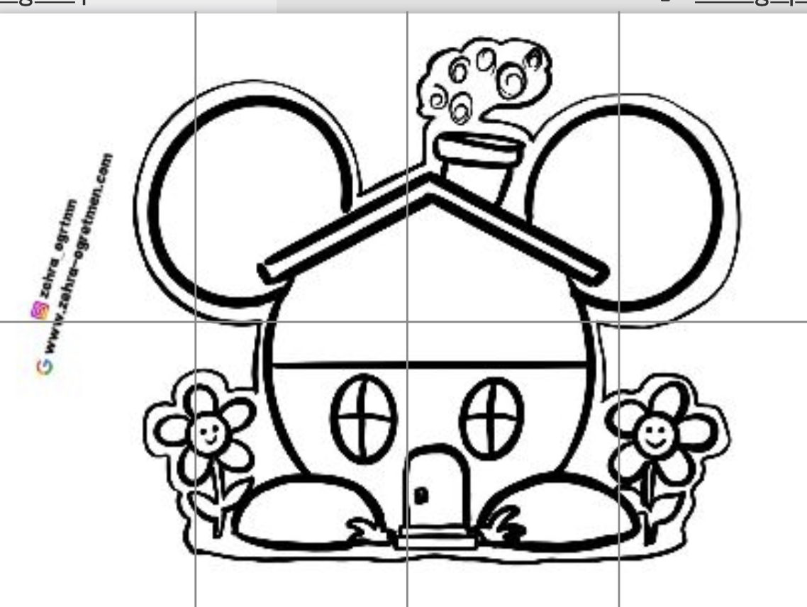 8 A4 Mickey Ev ( RENKSİZ)