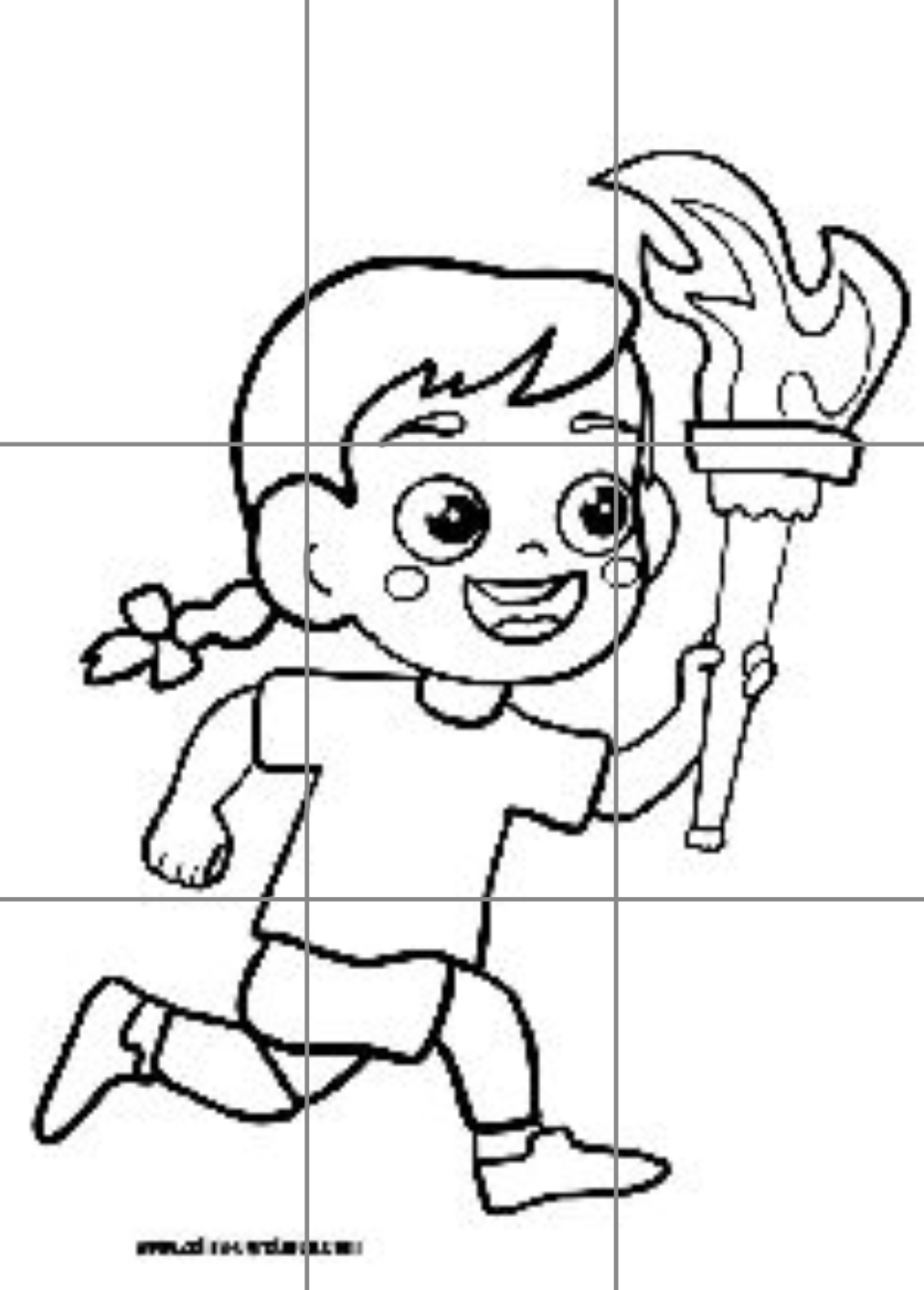 9 A4 Meşale Tutan Kız RENKSİZ