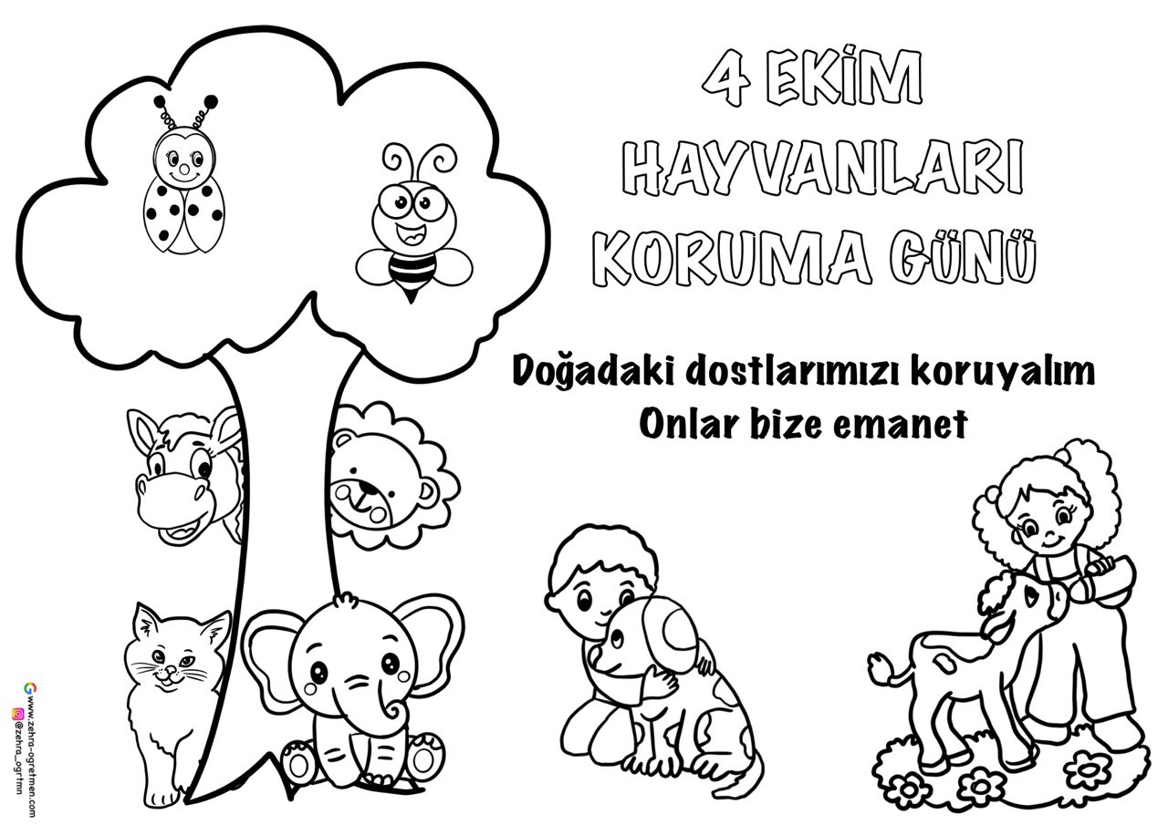 4 Ekim Boyama Sayfası A4