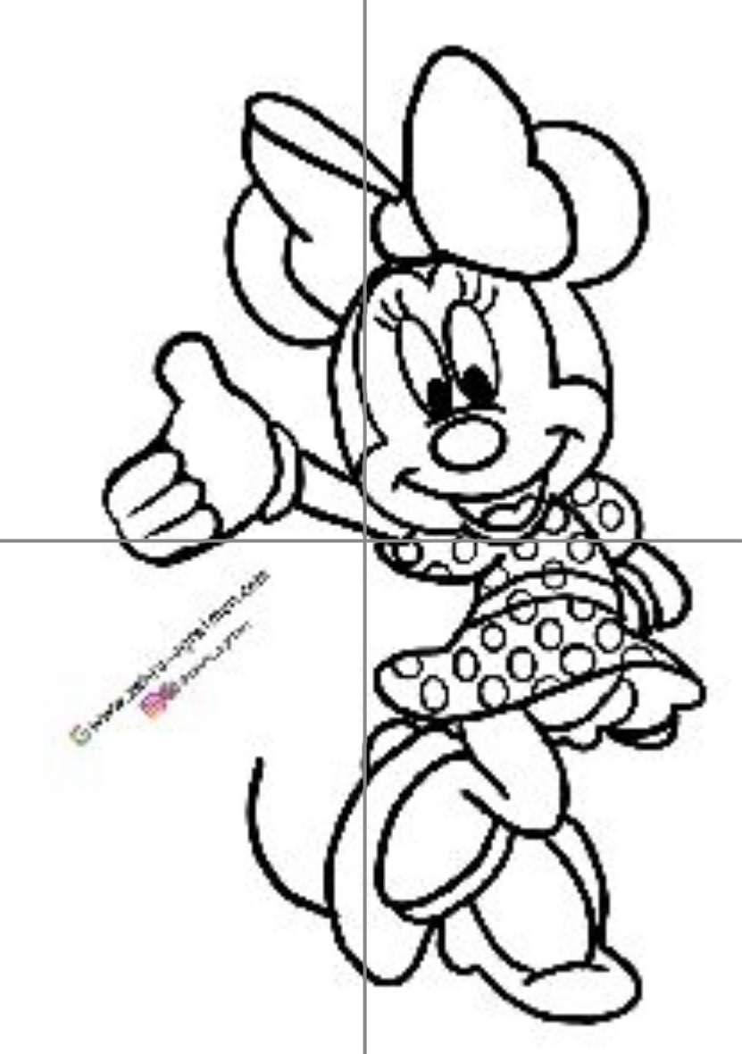 4 A4 Minnie Mouse ( RENKSİZ)