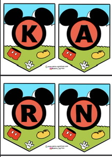 Mickeyli KARNE HEYECANIM FLAMA ( Renkli Renksiz)