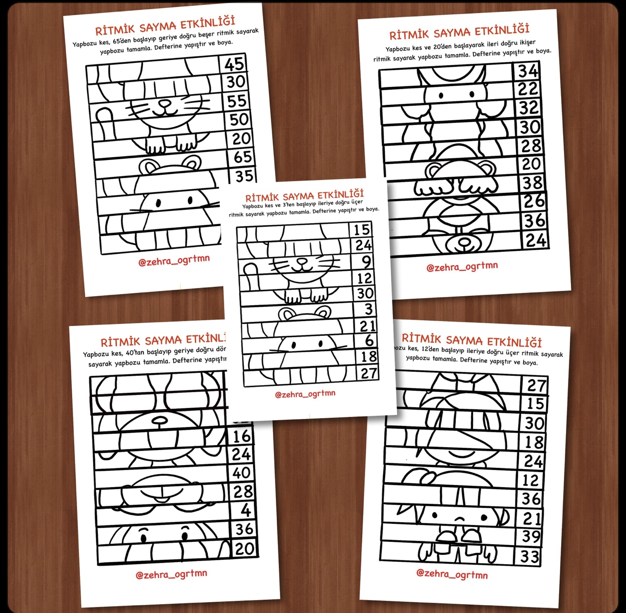 Ritmik Sayma Yapboz Etkinliği