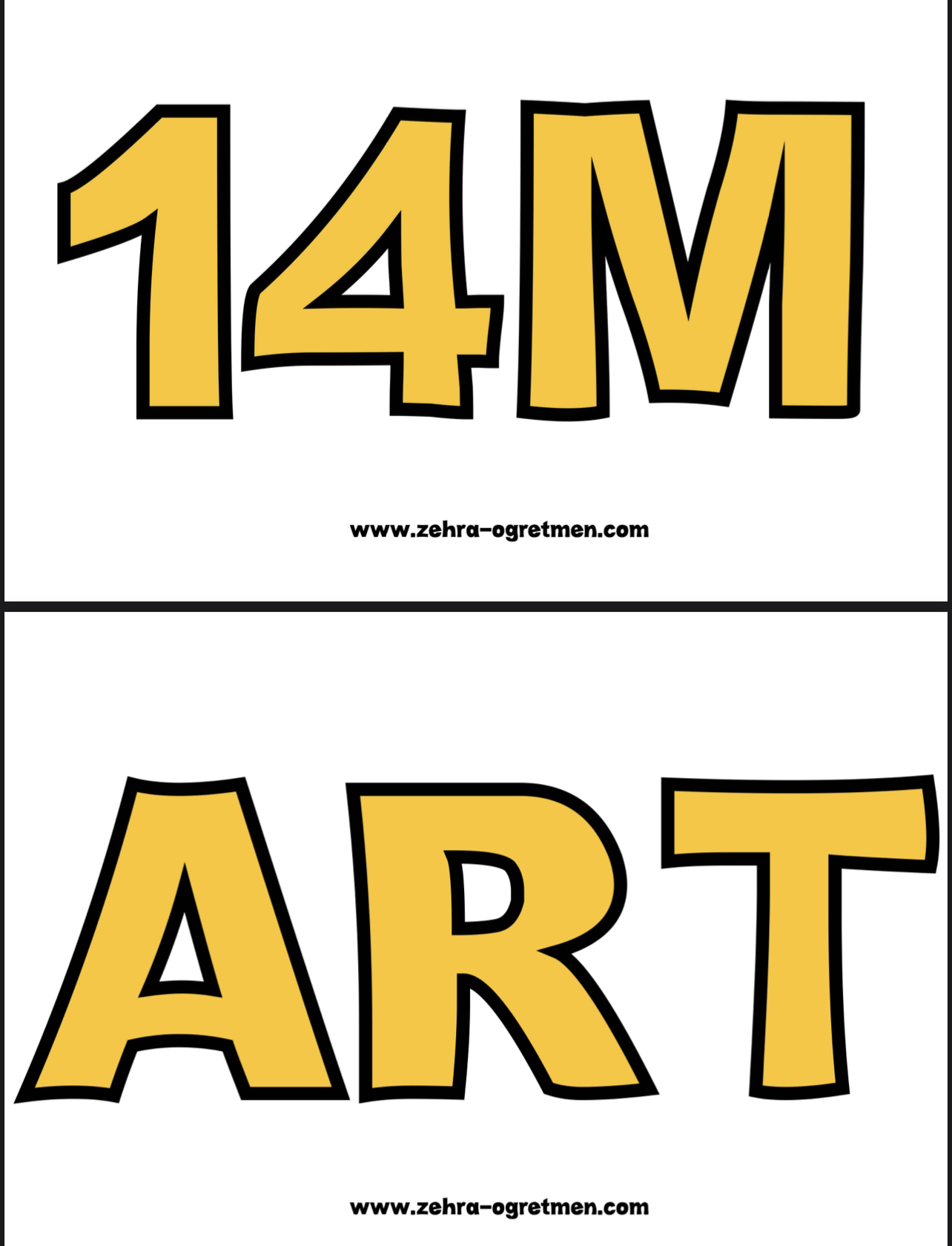 14 Mart Pi Günü Yazı Şablonu Renkli Renksiz