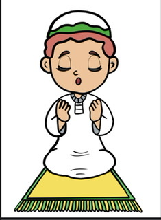 Namaz Kılan Çocuk Pano Görseli A4