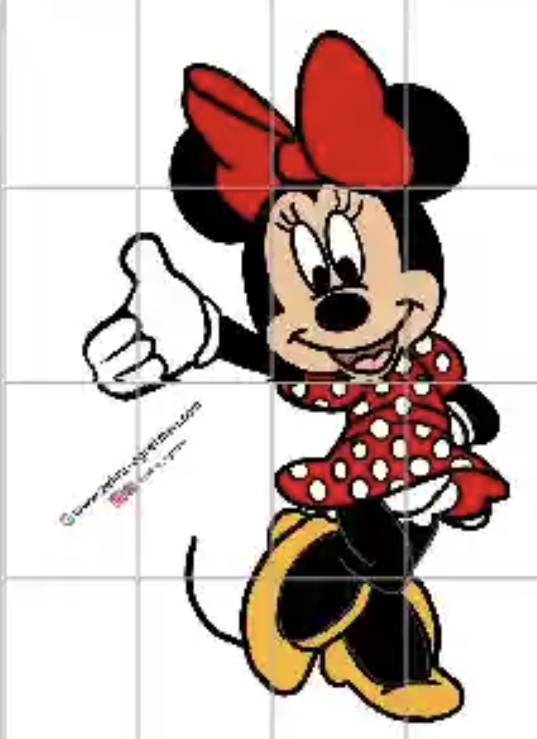 16 A4 Minnie Mouse ( RENKLİ)