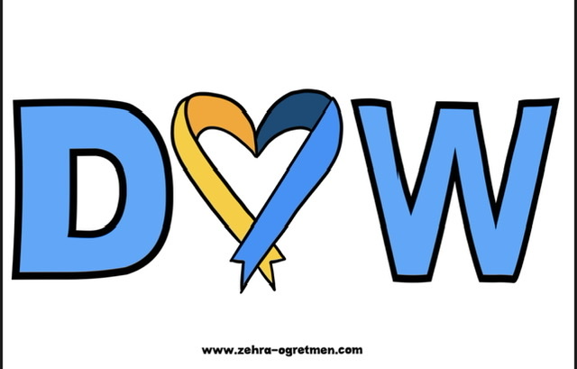 21 Mart Down Sendromu Farkındalık Günü Yazısı BÜYÜK BOY RENKLİ