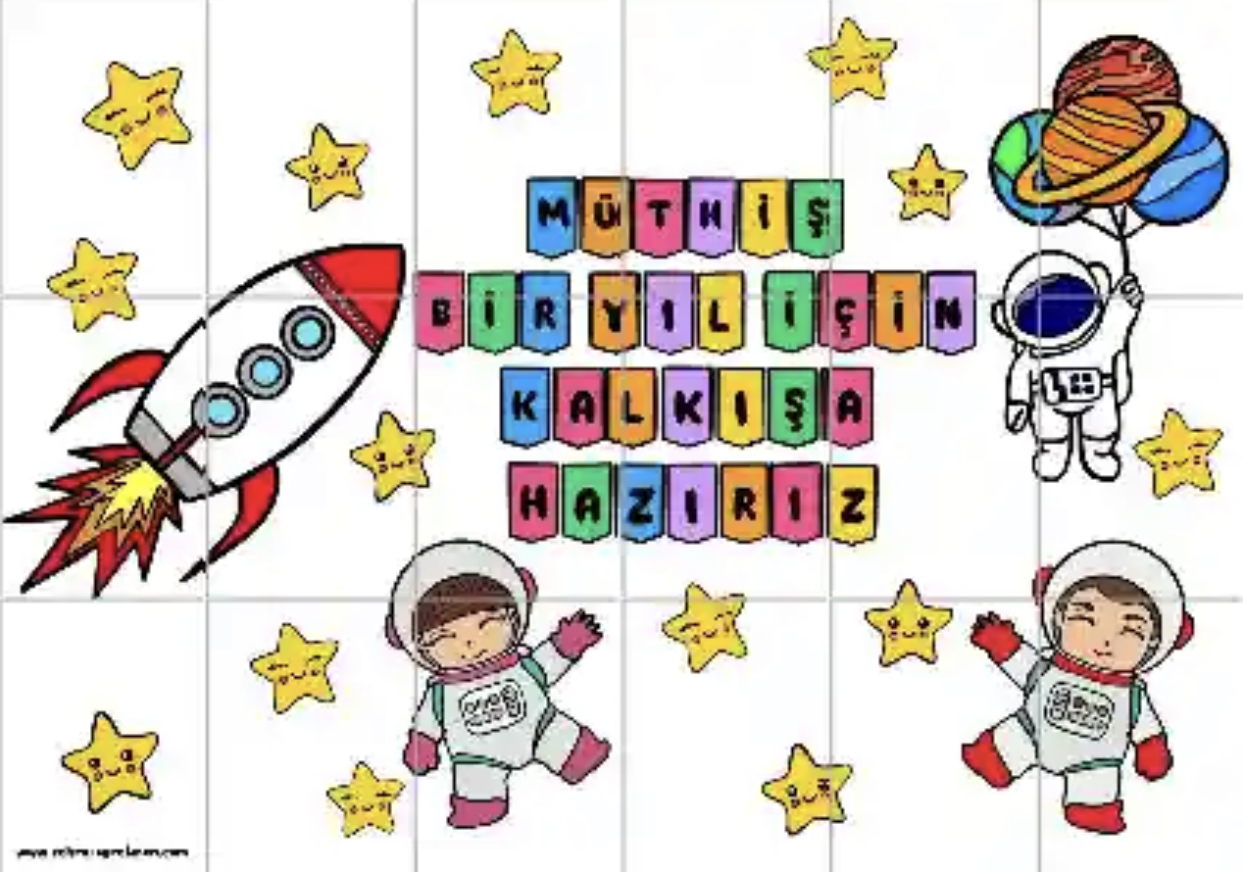 18 A4 Müthiş Bir Yıl İçin Kalkışa Hazırız Pano ( Beyaz Arka Planlı)