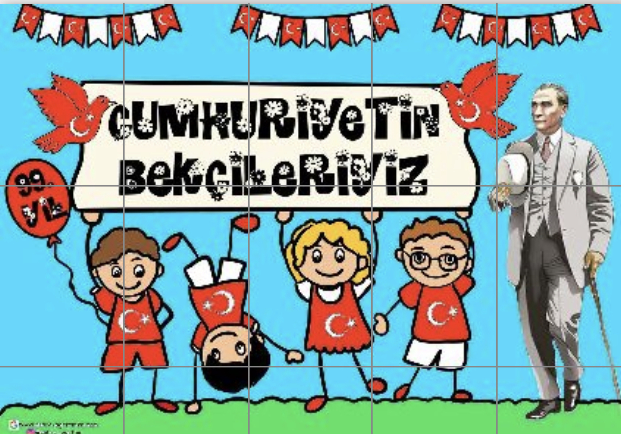 15 A4 RENKLİ Atatürk’lü Cumhuriyetin Bekçileriyiz Panosu