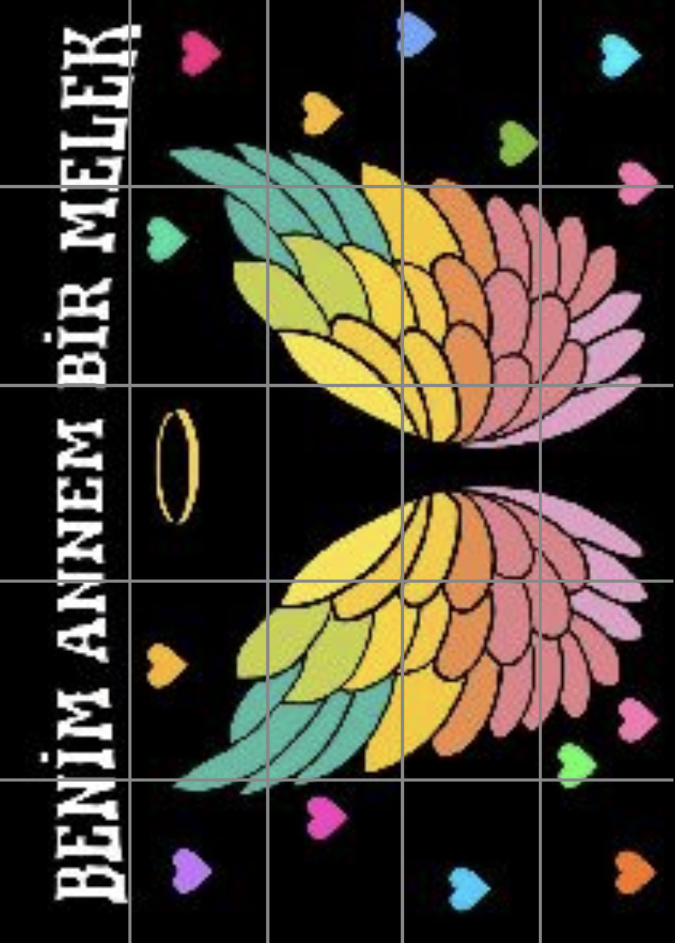 25 A4 Benim Annem Bir Melek Panosu RENKLİ