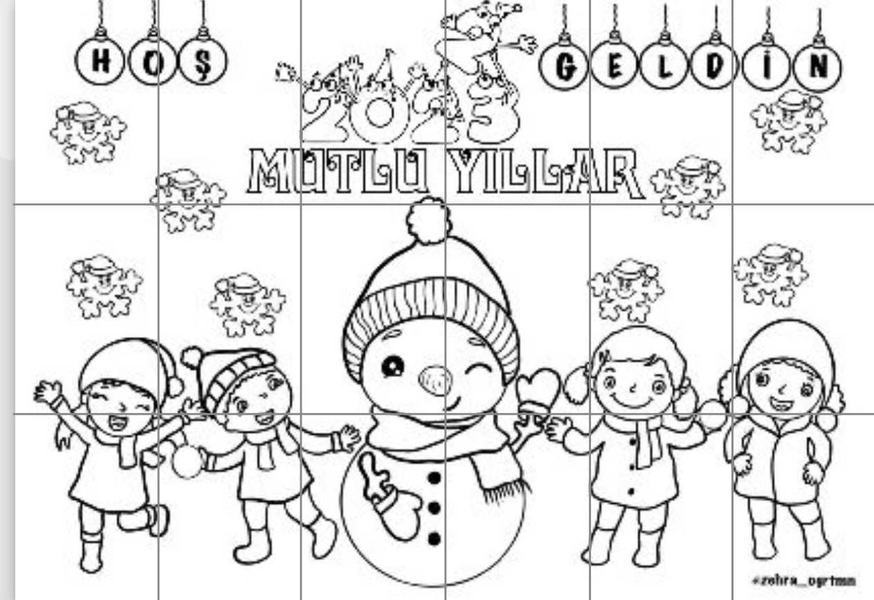 18 A4 Yeni Yıl Grup Boyama Çalışması 2023