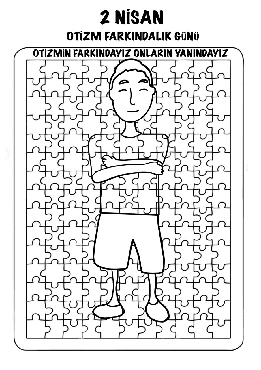 Otizm Boyama Sayfaları