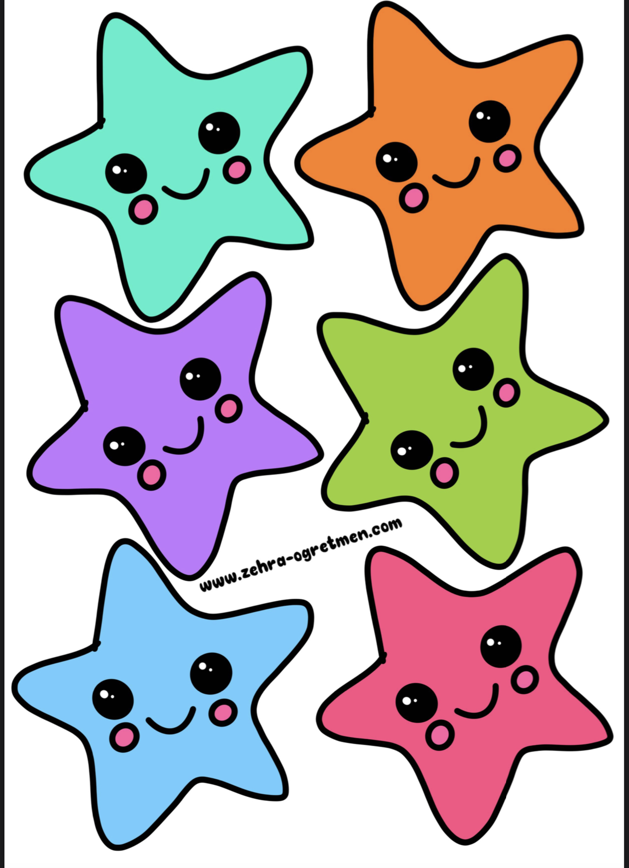 İlköğretim Haftamız Kutlu Olsun Pano Yıldızları RENKLİ RENKSİZ