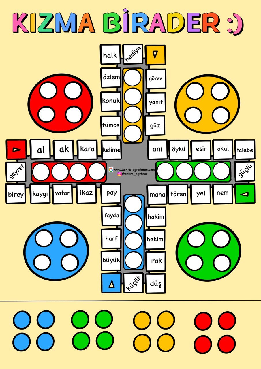 Eş Anlam Kızma Birader Oyunu 4 A4