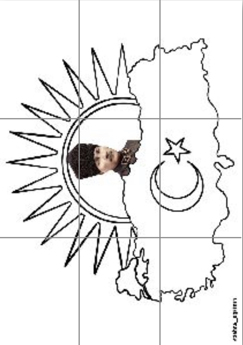 9 A4 Türkiye Haritası ve Güneş Renksiz