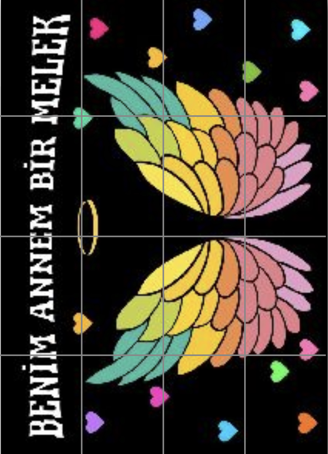 16 A4 Benim Annem Bir Melek Panosu RENKLİ