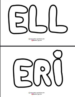 ELLERİMİ HİÇ BIRAKMA ANNE Yazı Şablonu Renksiz