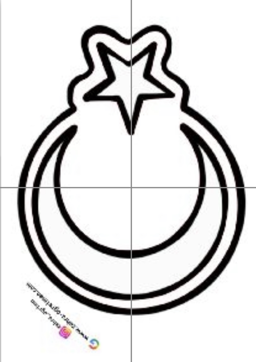 4 A4 Türk Bayrağımız RENKSİZ