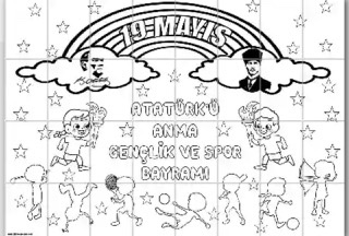 32 A4 19 Mayıs Pano 1 Grup Boyama Çalışması