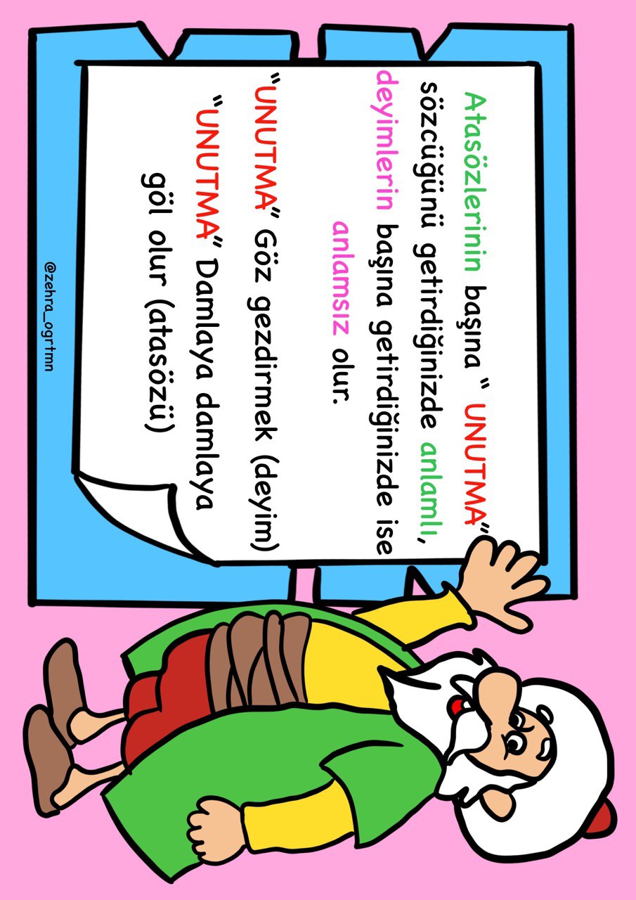 Atasözü ve Deyimleri Karıştıranlar İçin Pano Etkinliği ( PARÇALI 4 a4)