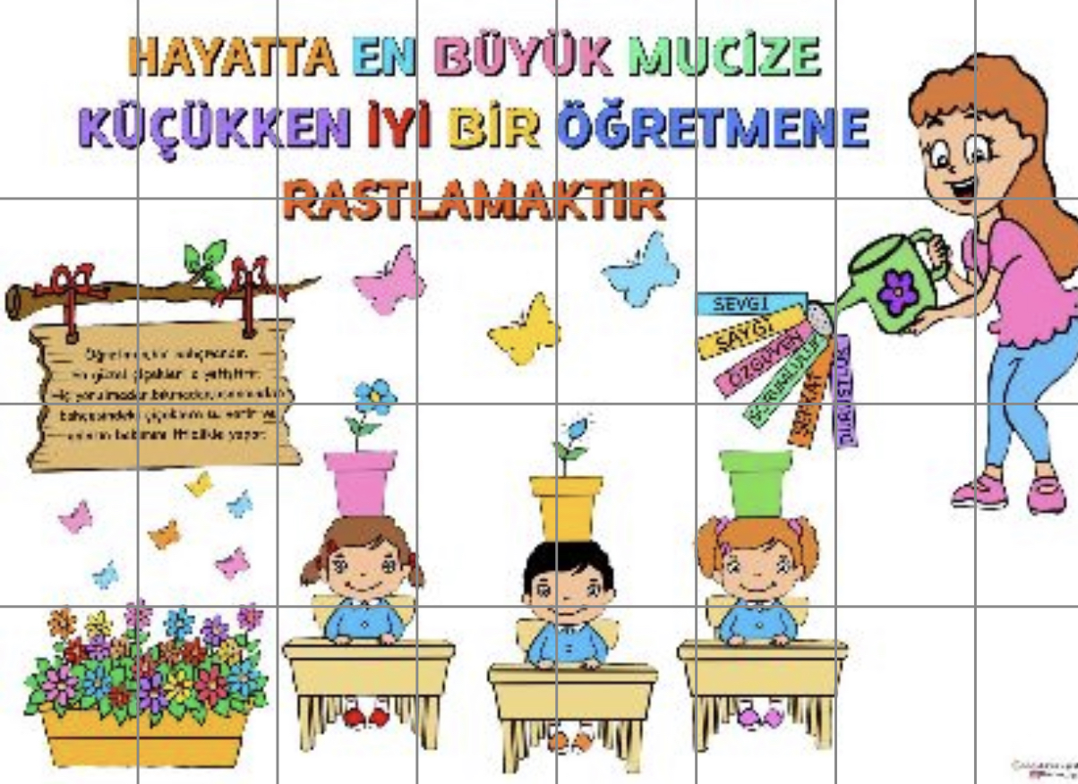 32 A4 ( Kadın Öğretmen) Hayatta en büyük mucize küçükken iyi bir öğretmene rastlamaktır ( ARKA PLAN BEYAZ