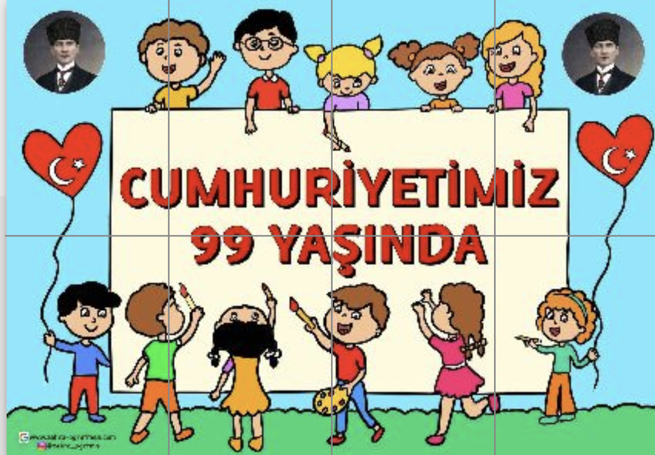 8 A4 RENKLİ Cumhuriyetimiz 99 Yaşında Panosu