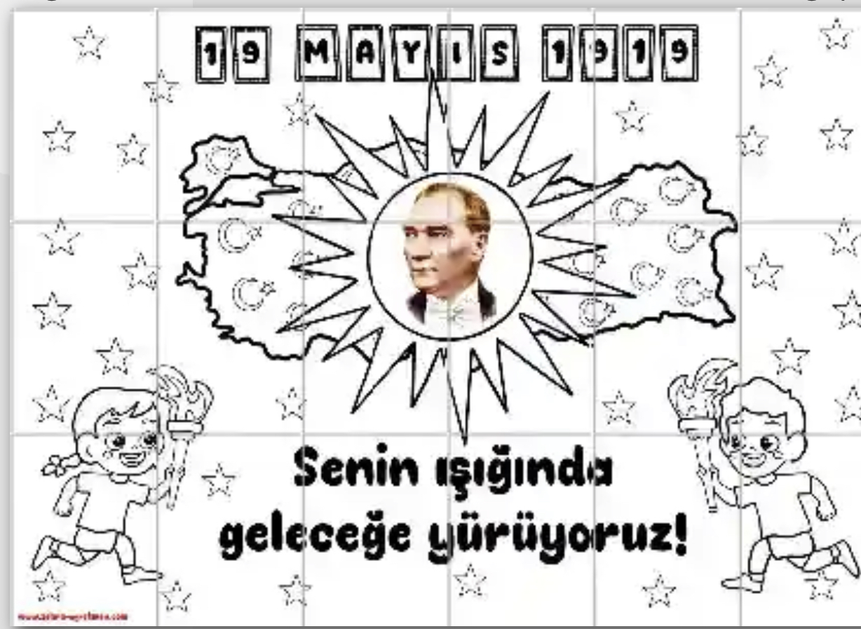 18 A4 19 Mayıs Pano 2 Grup Boyama Çalışması