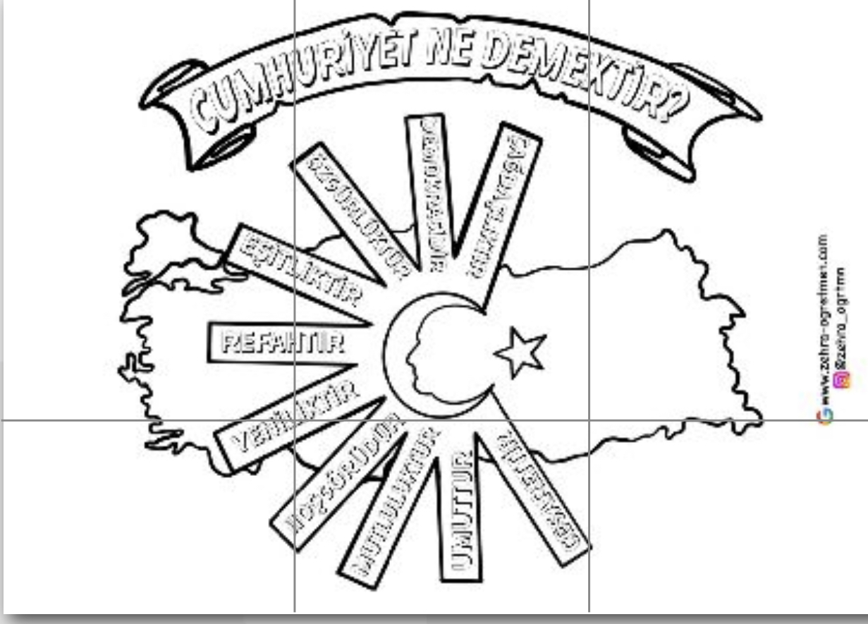 6 A4 CUMHURİYET NE DEMEKTİR RENKSİZ