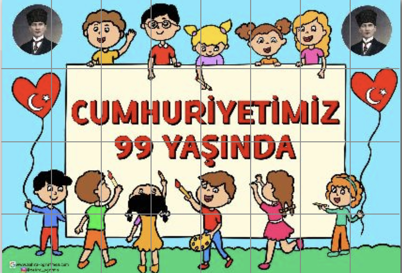 32 A4 RENKLİ Cumhuriyetimiz 99 Yaşında Panosu
