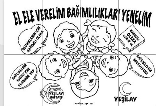 Yeşilay Haftası 8 A4 Grup Boyama Çalışması