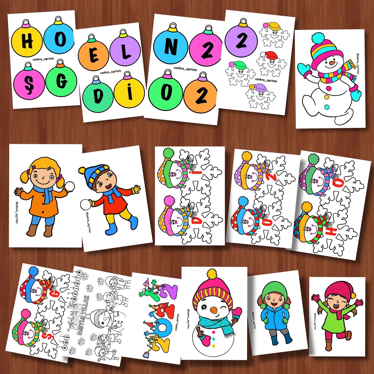 Hoş Geldin 2022 Pano Etkinliği (Renkli Renksiz)