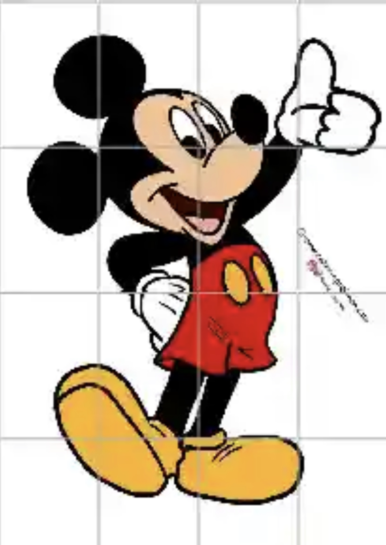 16 A4 Mickey Mouse ( RENKLİ)