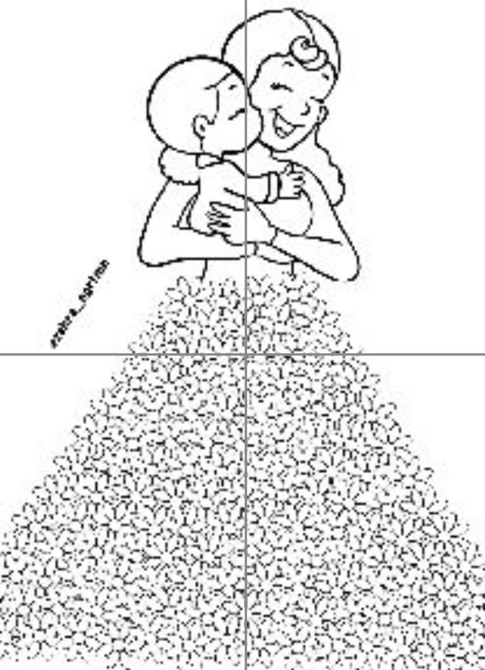 4 A4 Çiçekli Kadın  Renksiz