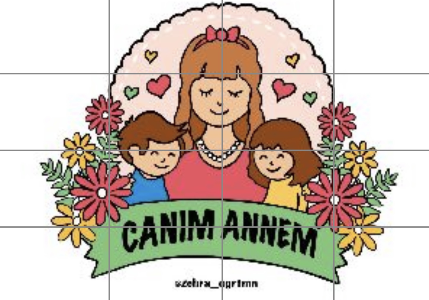 16 A4 Canım Annem Renkli