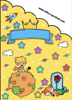 A4 Küçük Prens Karne Kılıfı ÖN KAPAK 4