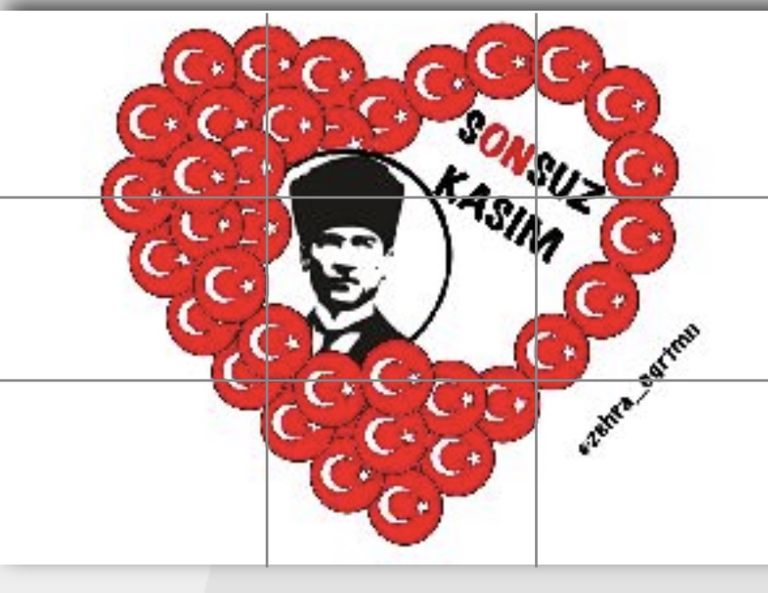 10 Kasım Pano Etkinliği ( 9 A4 Kalpli )