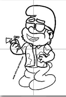 4 A4 Şirinler Görselleri RENKSİZ