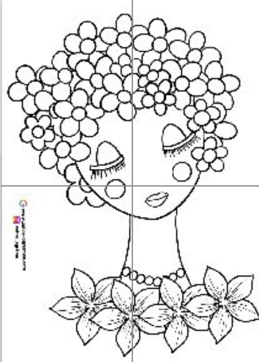 8 Mart Çiçek Kadın ( 4 A4 RENKSİZ)