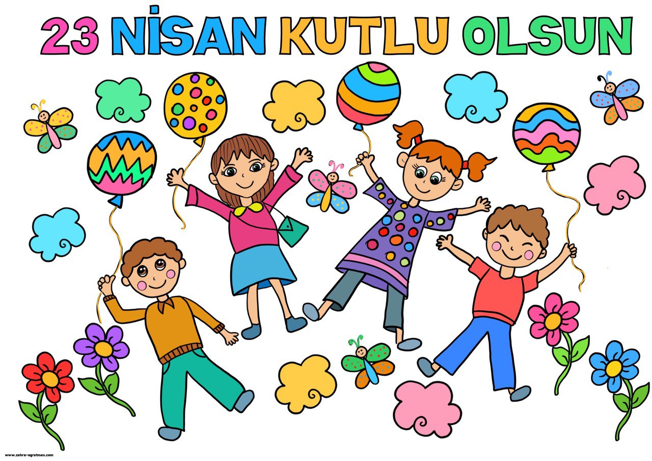 23 Nisan A4 Boyama Sayfaları 2022 2023