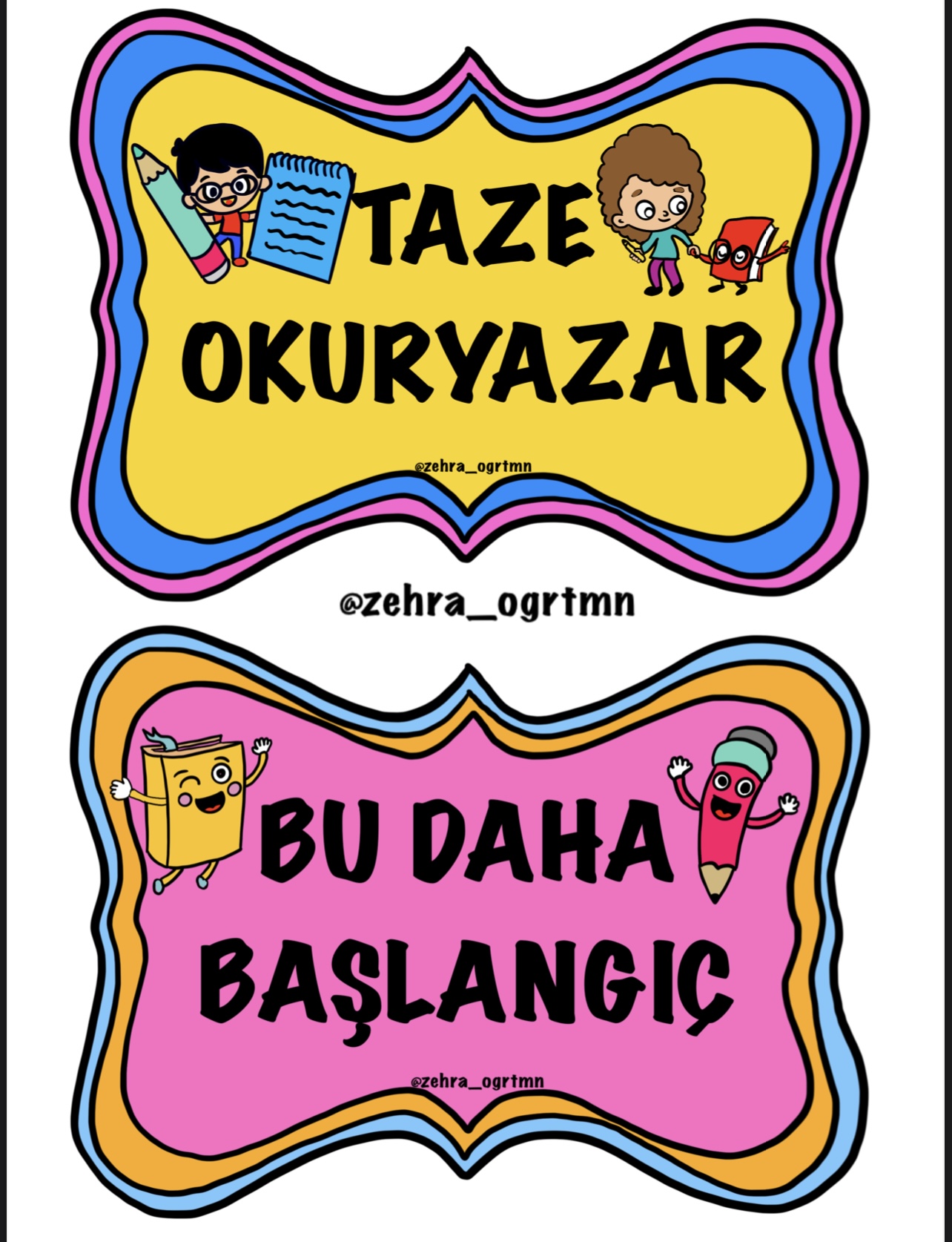 Okuma Bayramı Kartları