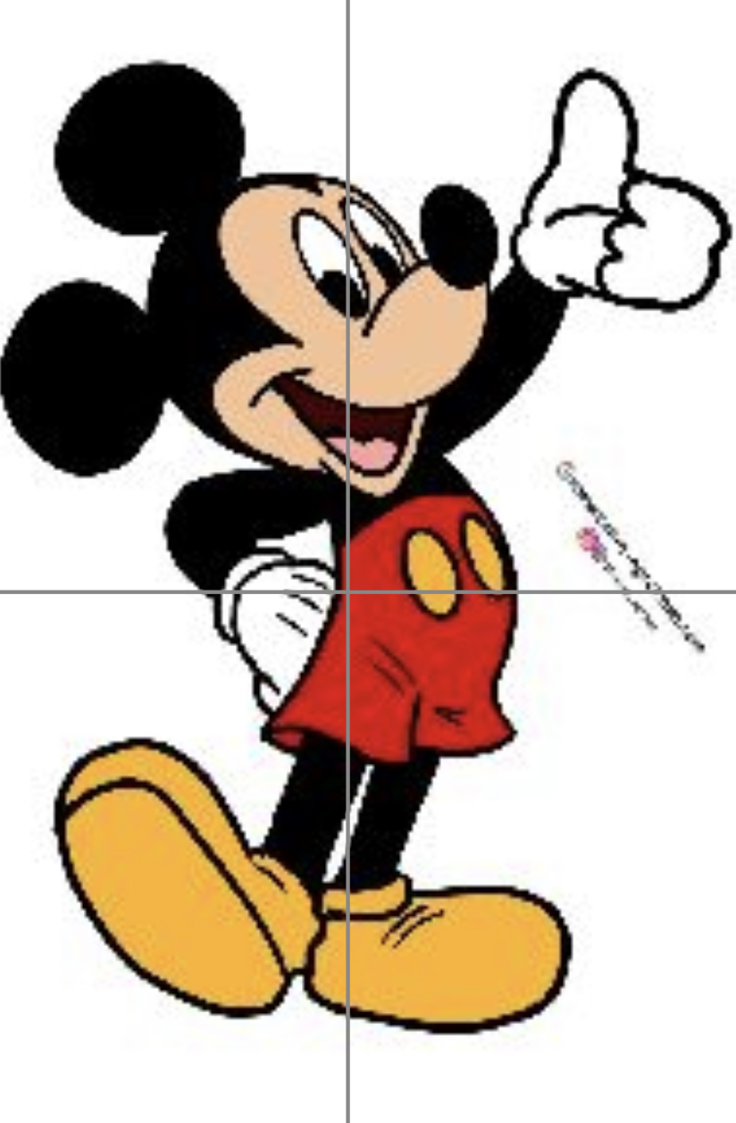 4 A4 Mickey Mouse ( RENKLİ)