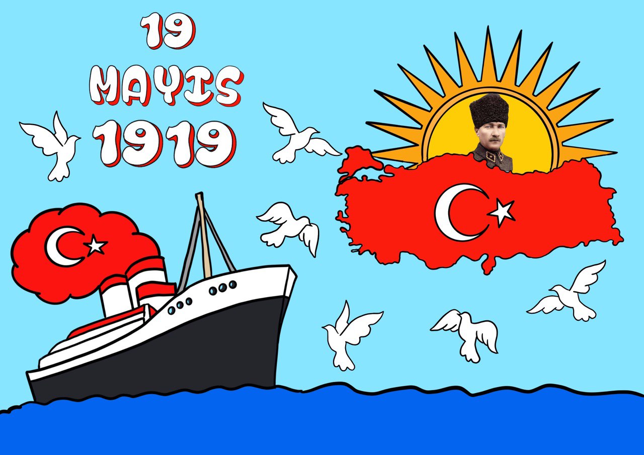 A4 19 Mayıs Pano Görselleri  Renkli Renksiz