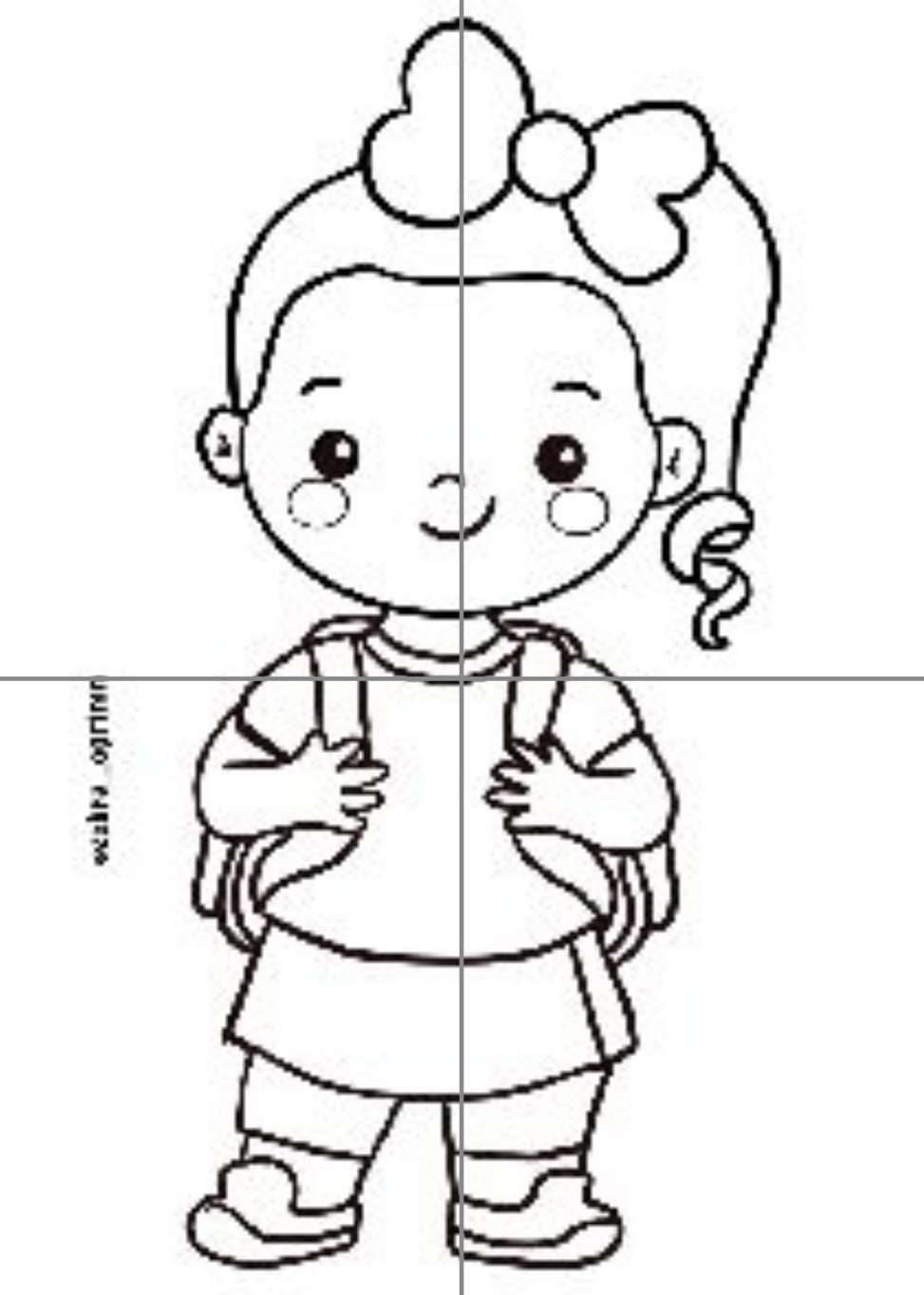 4 A4 Çocuklar Renksiz