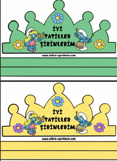 İyi Tatiller Şirinlerim Taçları